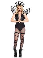 Dark angel, costume set, glitter, wings